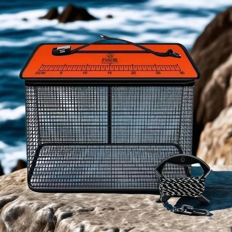 Faltbarer Fischkorb für Angler – Tragbares Netz für Fische – clever-campen Ansicht 4