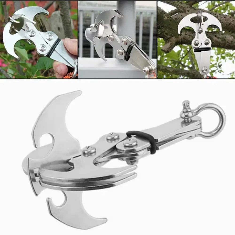 Faltbarer Grappling Haken aus Edelstahl – clever-campen Ansicht 3