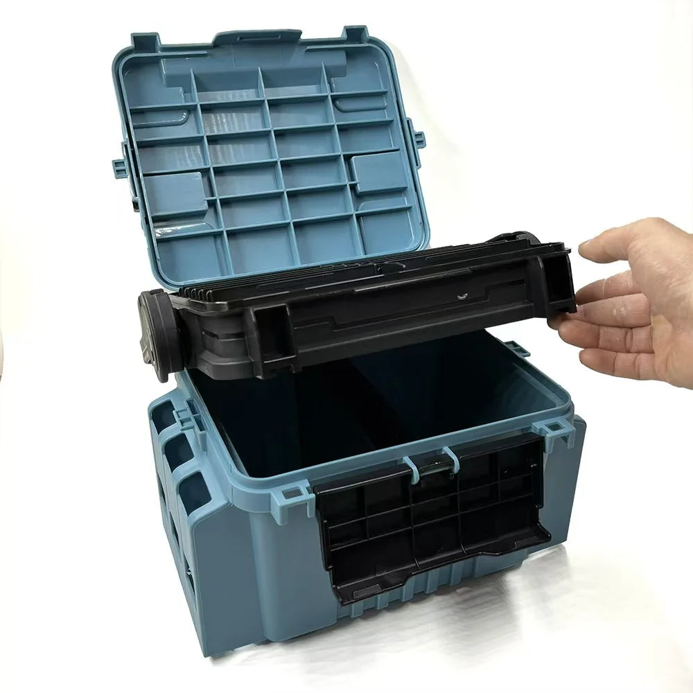 Multifunktionale Tragbare Angelbox mit Rutenhalter – clever-campen Ansicht 5