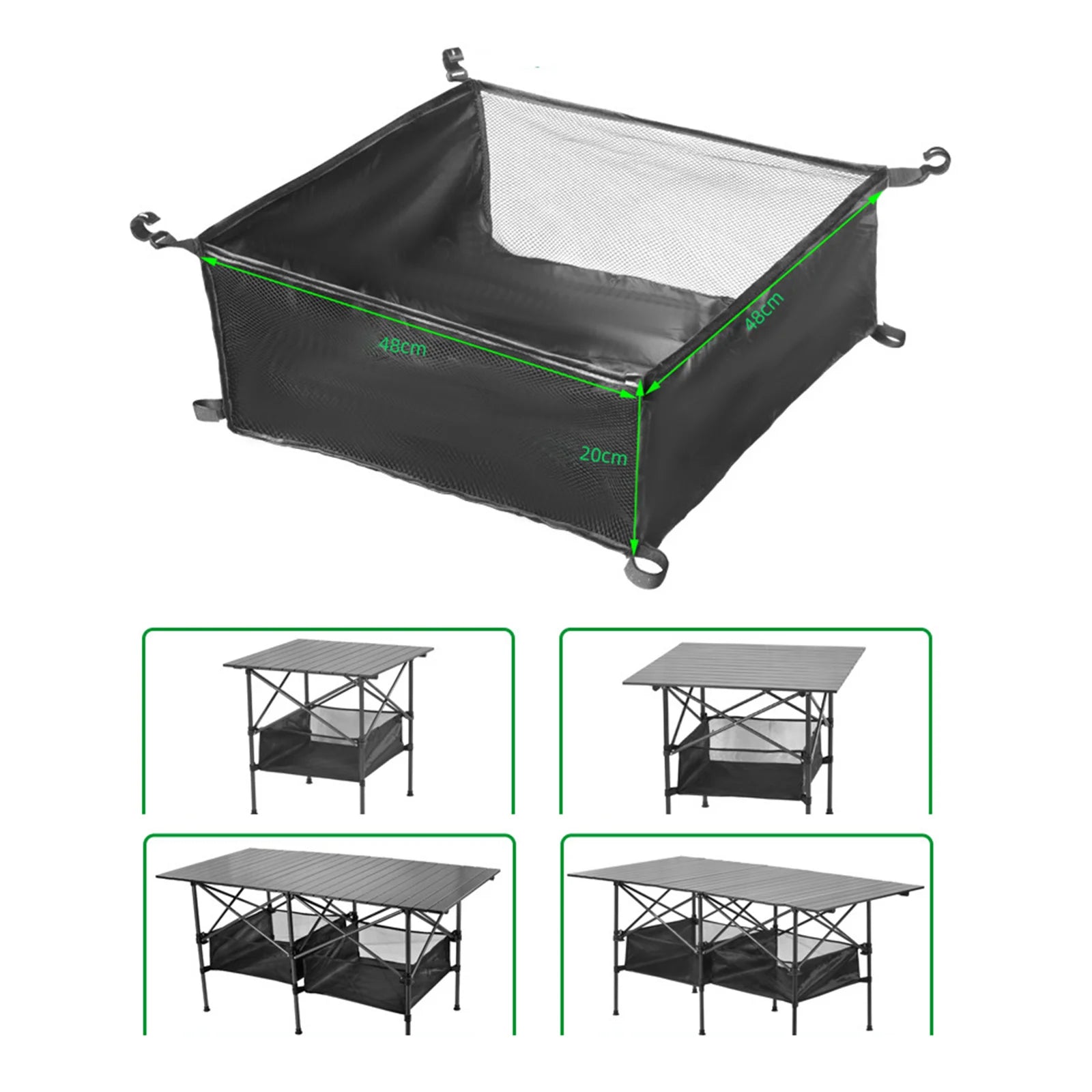 Camping Tisch Netz Organizer Tasche für Untertisch – clever-campen Ansicht 6