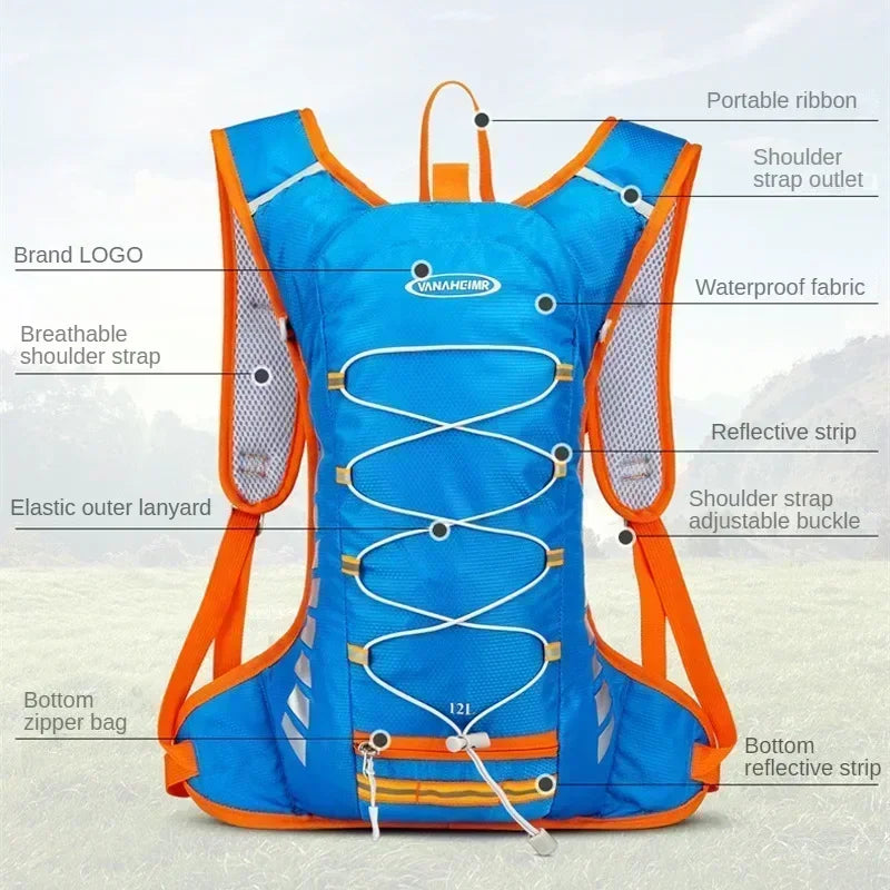 Wasserdichter Trinkrucksack 12L für Outdoor-Aktivitäten – clever-campen Ansicht 4