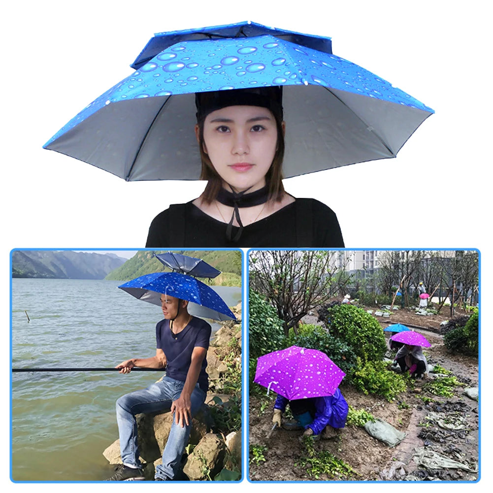 Faltbarer Regenschirm-Hut für Outdoor & Camping – clever-campen Ansicht 3