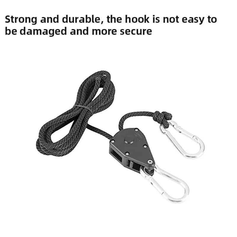 Verstellbares Abspannseil mit Karabiner für Zeltzubehör – clever-campen Ansicht 2