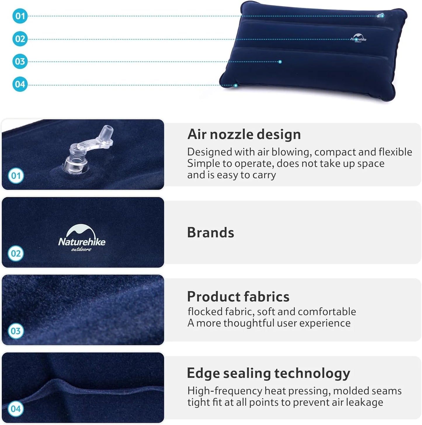 Naturehike Camping Kissen ultraleicht aufblasbar – clever-campen Ansicht 5