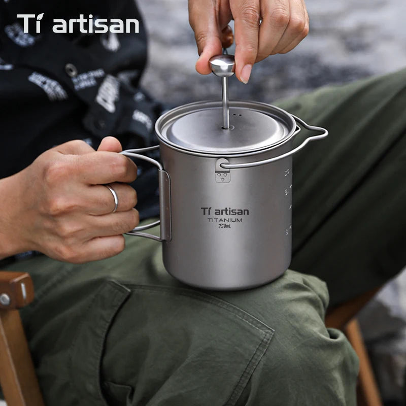 Tiartisan Titan French Press für Camping und Outdoor – clever-campen Ansicht 2