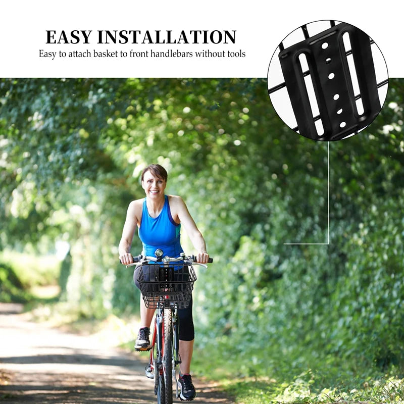 Faltbarer Fahrradkorb aus schwarzem Eisen für Lenker – clever-campen Ansicht 5