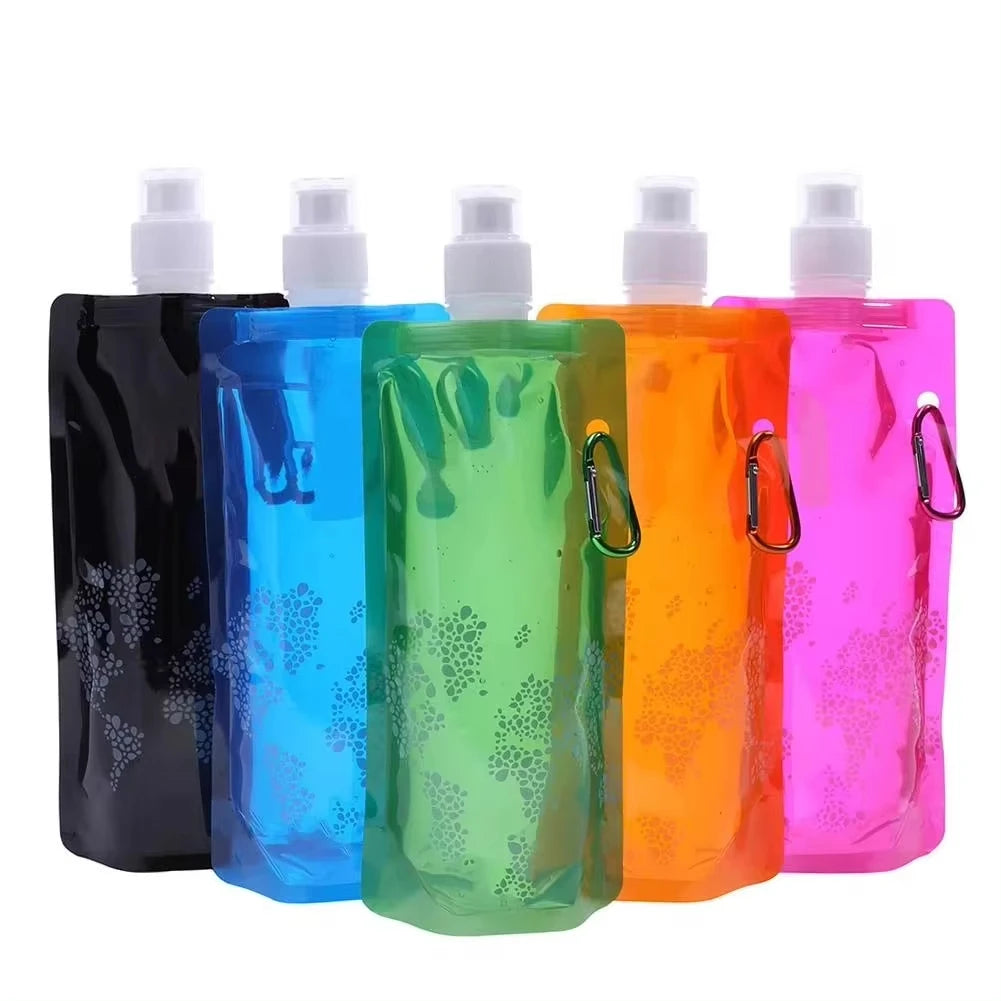 500ML Faltbare Silikon Trinkflasche für Outdoor Aktivitäten
