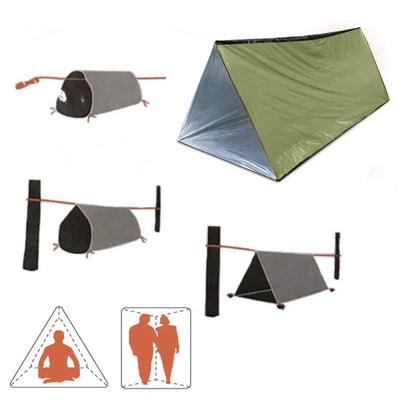 Notfall Tube Zelt für 2 Personen – Wasserdicht – clever-campen Ansicht 3