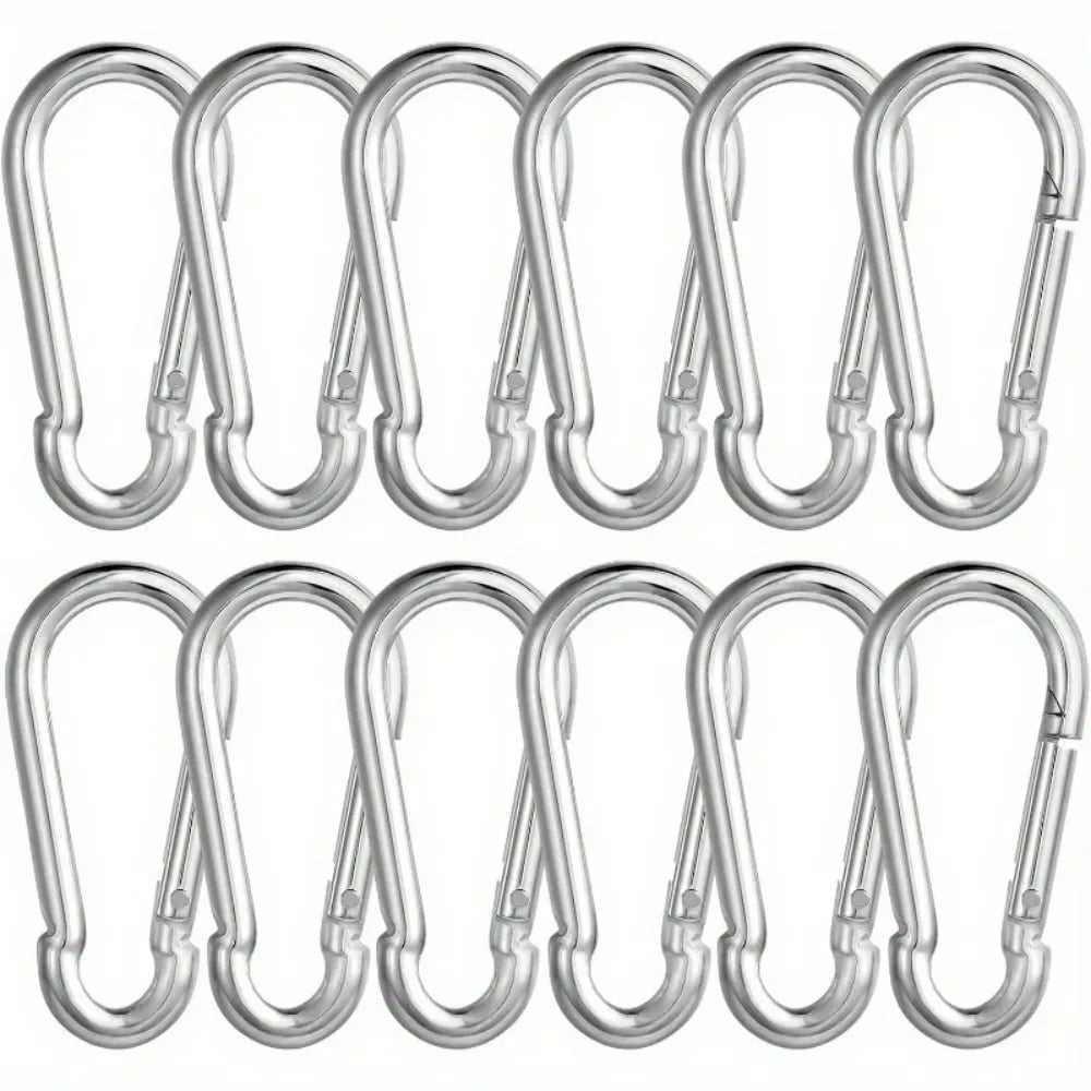 Edelstahl Karabiner Set, 6x60mm, 180kg Tragkraft – clever-campen Ansicht 4