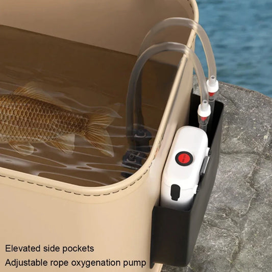 Kollapsbarer Angelfischereibucket für lebende Fische – clever-campen Ansicht 2
