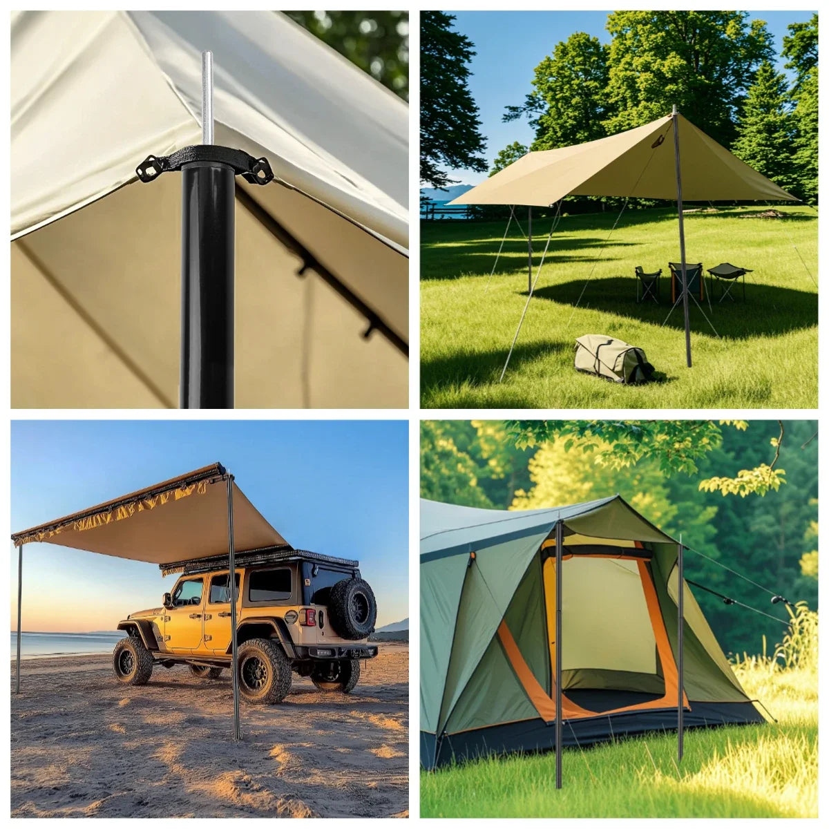 Telescopische Zeltstangen Set aus Aluminium – 2 Stück – clever-campen Ansicht 6