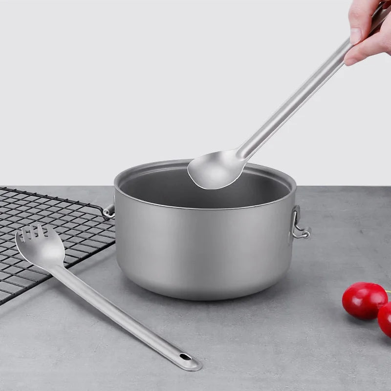 Titanium Spork Set mit langem Griff für Camping – clever-campen Ansicht 4
