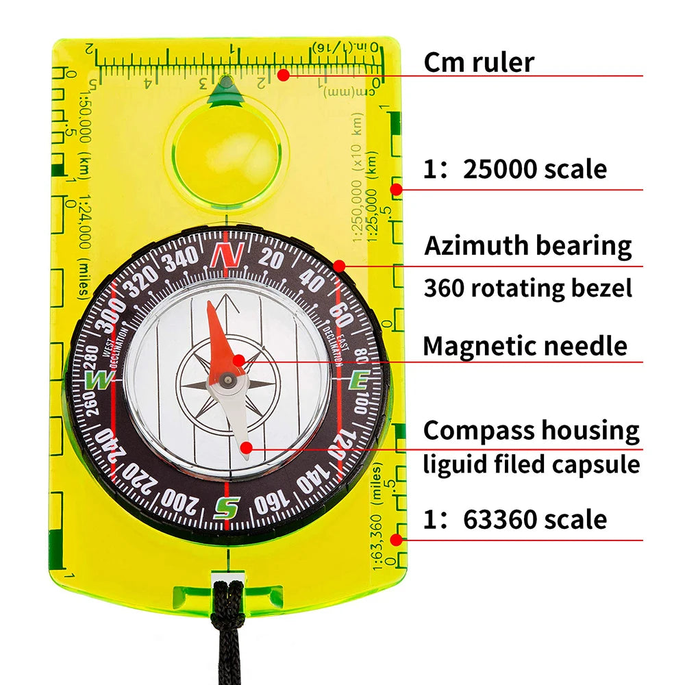 Wasserdichter Outdoor Kompass für Navigation & Wandern – clever-campen Ansicht 2