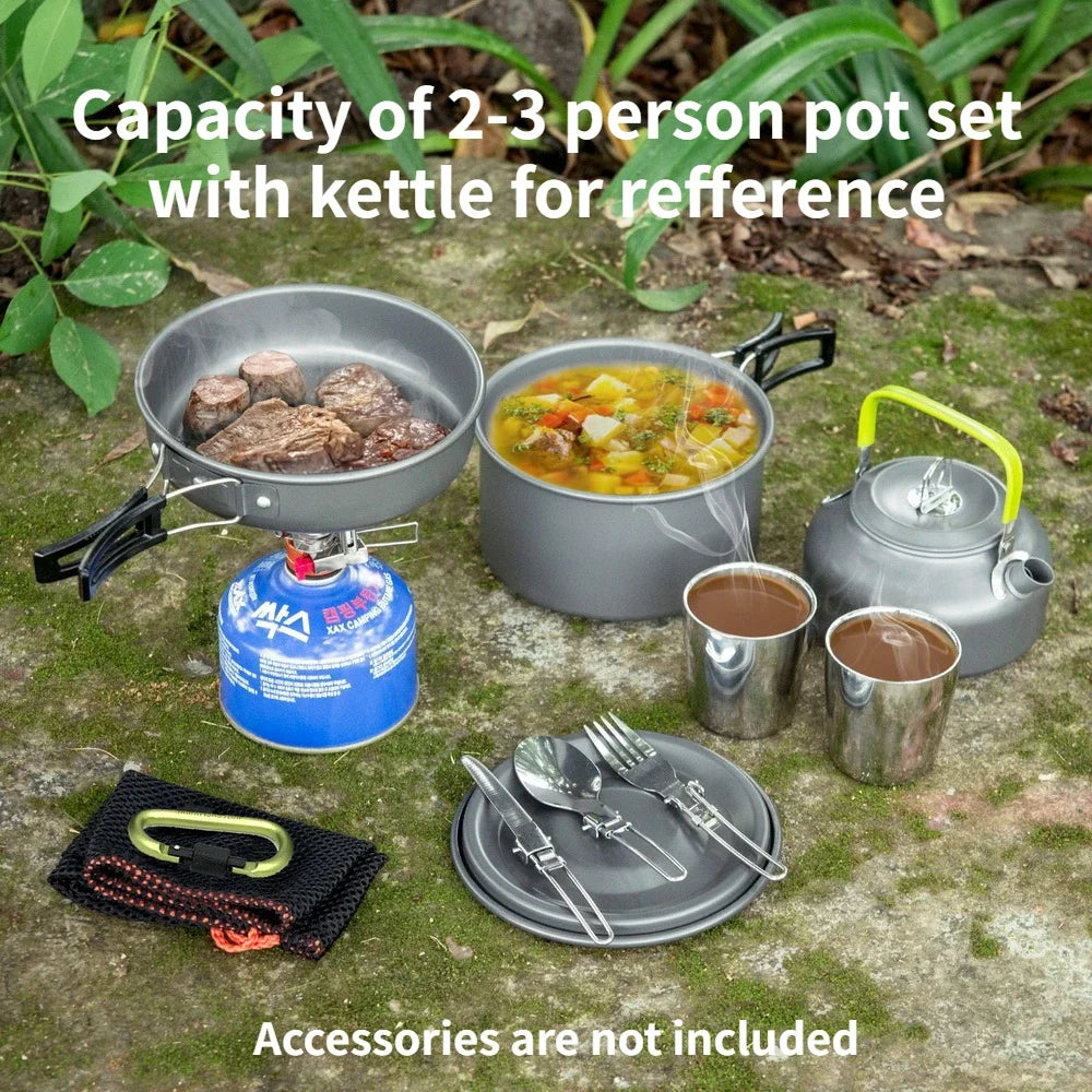Leichtes Camping Kochgeschirr Set für 1-7 Personen – clever-campen Ansicht 3