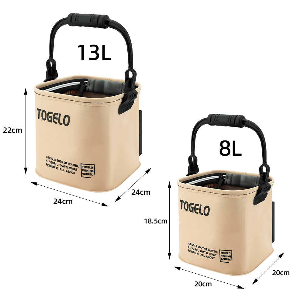 Kollapsbarer Angelfischereibucket für lebende Fische – clever-campen Ansicht 6