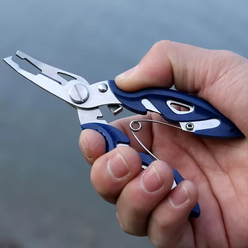 Multifunktionale Angelzange mit Karabiner und Sicherungsband – clever-campen Ansicht 3