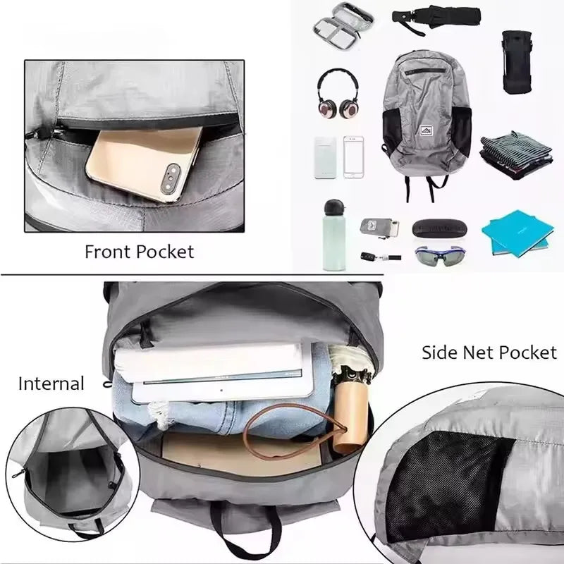 Ultraleichter Outdoor Rucksack – Wasserdicht und Faltbar – clever-campen Ansicht 6