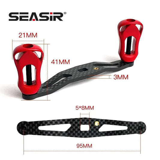 SEASIR Carbonfaser Angelrollen-Handgriff in 6 Farben – clever-campen Ansicht 2