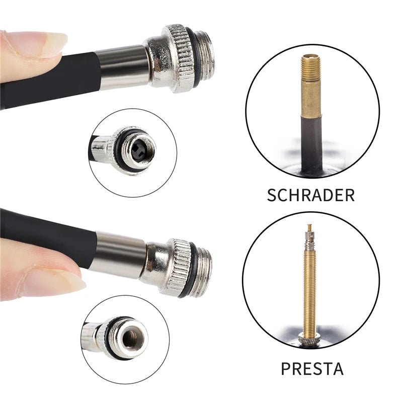 WEST BIKING Mini Fahrradpumpe Aluminium 100Psi – clever-campen Ansicht 5