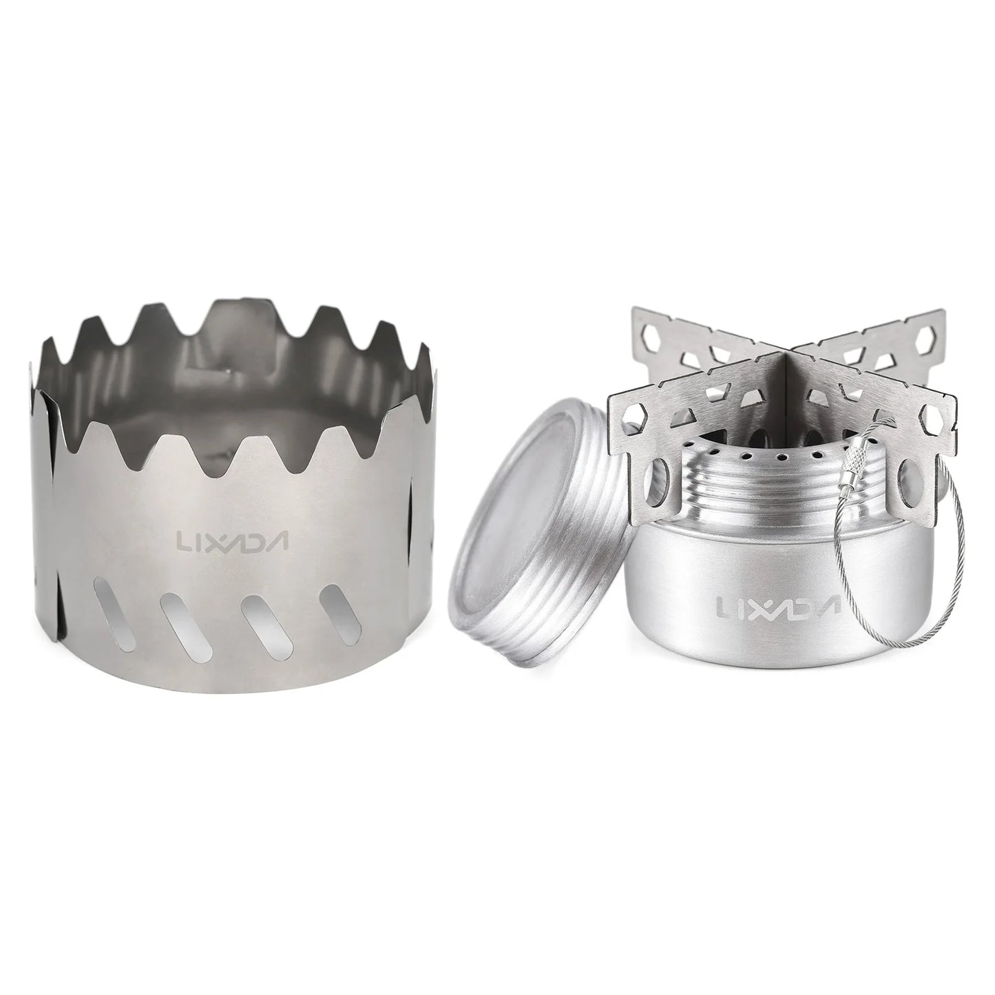 Portabler Mini-Aluminium-Alkoholkocher mit Deckel – clever-campen Ansicht 5