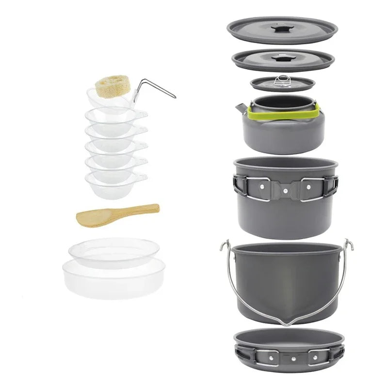 Leichtes Camping Kochgeschirr Set für 1-7 Personen – clever-campen Ansicht 6