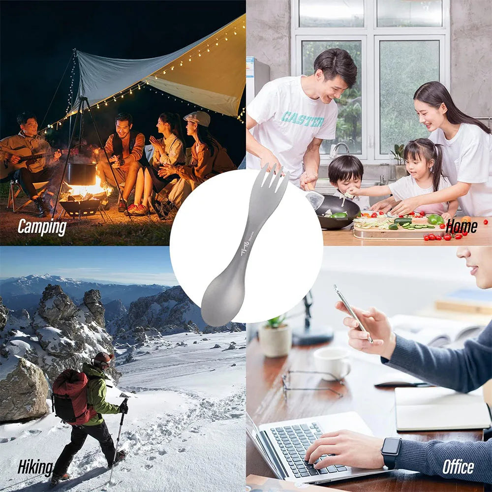 Titanium 2-in-1 Spork für Camping und Outdoor – clever-campen Ansicht 6