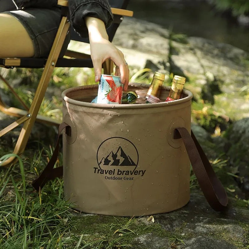 Faltbarer Wasserdichter Eimer für Camping und Angeln – clever-campen Ansicht 5
