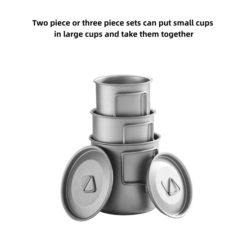 Titanium Camping Becher mit Klappgriff – Leicht & Tragbar – clever-campen Ansicht 4