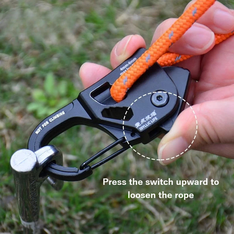 Aluminium Zeltseil Spanner mit Paracord für Camping – clever-campen Ansicht 3