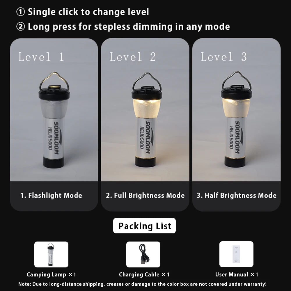 Soomloom Helio 5000 Camping Laterne - 5000mAh, IPX4 – clever-campen Ansicht 5