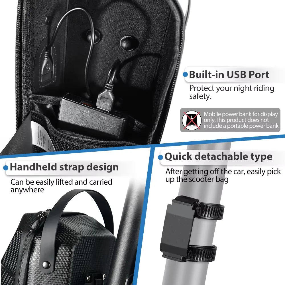Wasserdichte Scooter-Tasche mit USB-Anschluss – clever-campen Ansicht 6