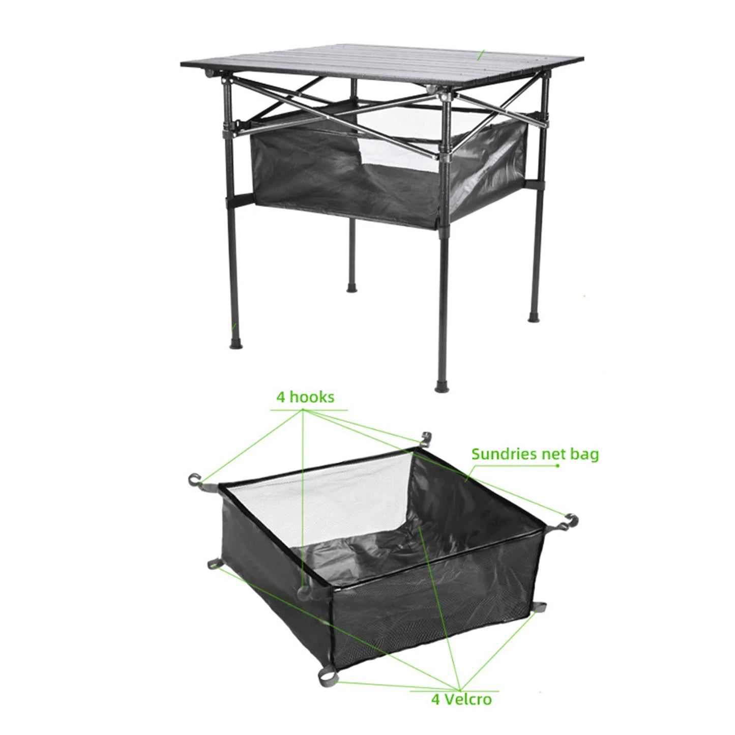 Camping Tisch Netz Organizer Tasche für Untertisch – clever-campen Ansicht 3