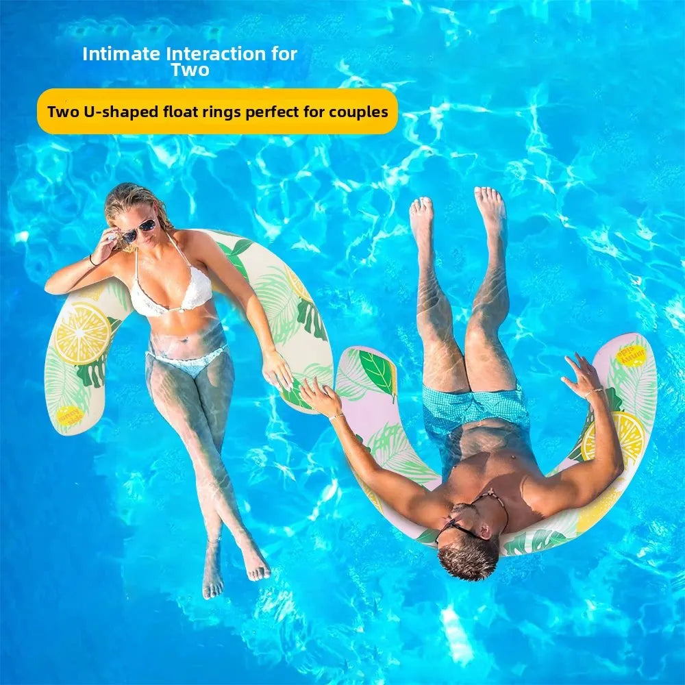 U-förmiger aufblasbarer Schwimmring mit Nackenstütze – clever-campen Ansicht 3