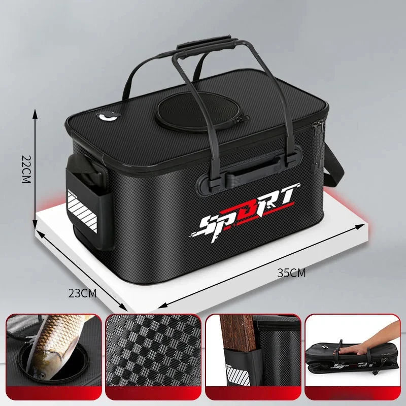 Faltbarer Fischbehälter für Angler – Tragbare Wasserbox – clever-campen Ansicht 3