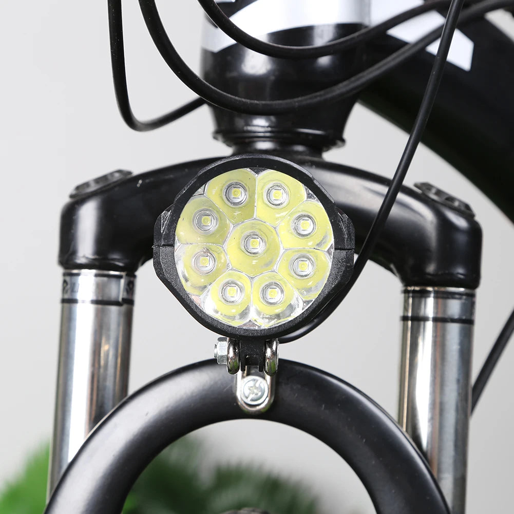 E-Bike Horn Beleuchtung 2in1 9LED 18W für 36V 48V 60V – clever-campen Ansicht 2
