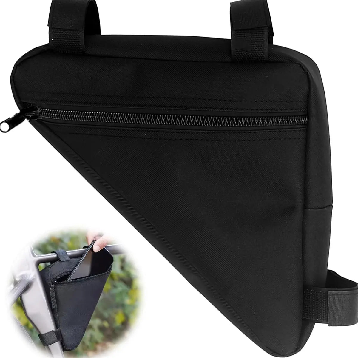 Dreieckige Fahrradtasche für Lenker und Rahmen – clever-campen Ansicht 5