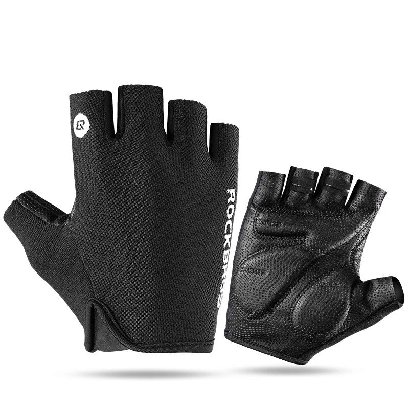 ROCKBROS Fahrradhandschuhe Halbfinger Atmungsaktiv