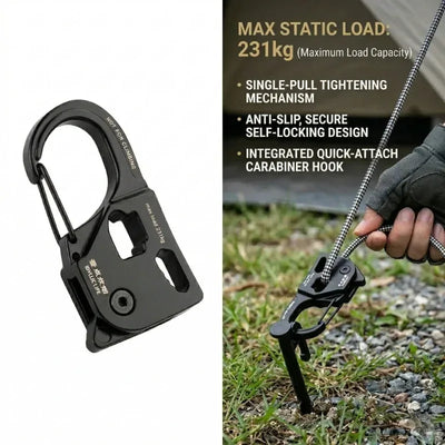 Aluminium Zeltseil-Spanner mit Karabinerhaken – clever-campen Camping & Outdoor Schweiz