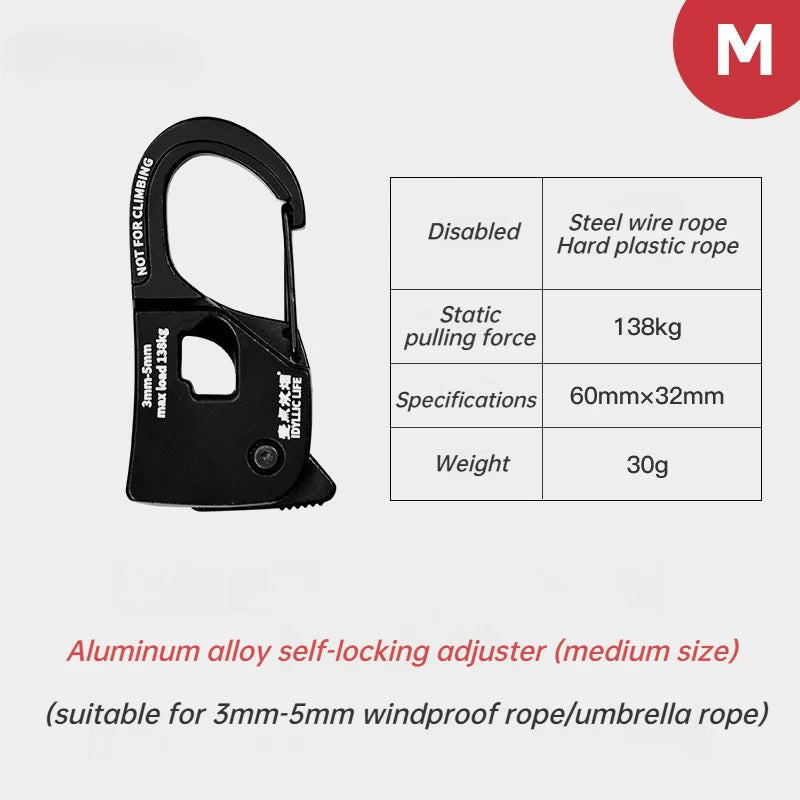 Aluminium Zeltseil Spanner mit Paracord für Camping