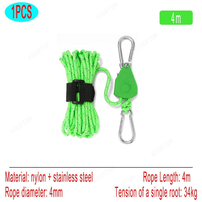 Verstellbarer Camping Seilspanner mit Karabiner 4/5m