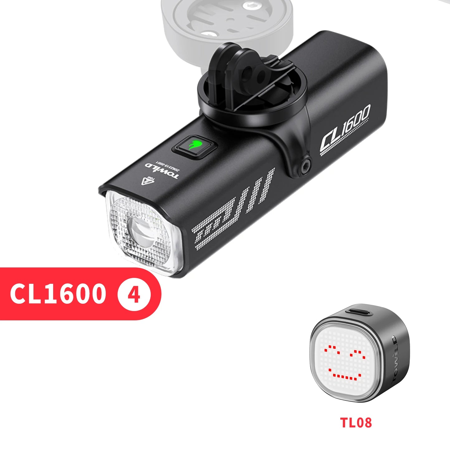 TOWILD CL1600 Fahrradlicht 5000mAh LED Aluminium IPX6