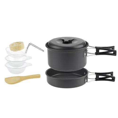 Leichtes Camping Kochgeschirr Set für 1-7 Personen