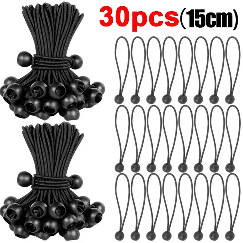 30x Bungee Cords für Outdoor & Camping