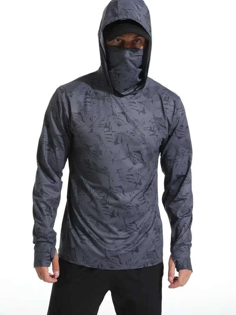 Herren Angler Hoodie mit UV-Schutz und Maske