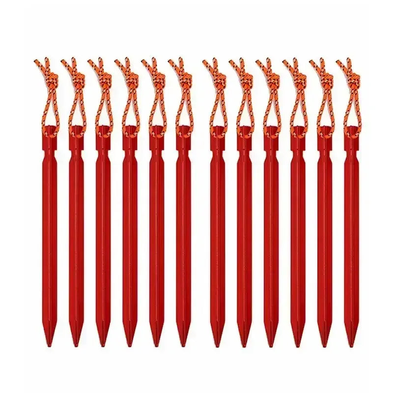 Aluminium Zeltpflöcke 18cm mit reflektierendem Seil – clever-campen Camping & Outdoor Schweiz