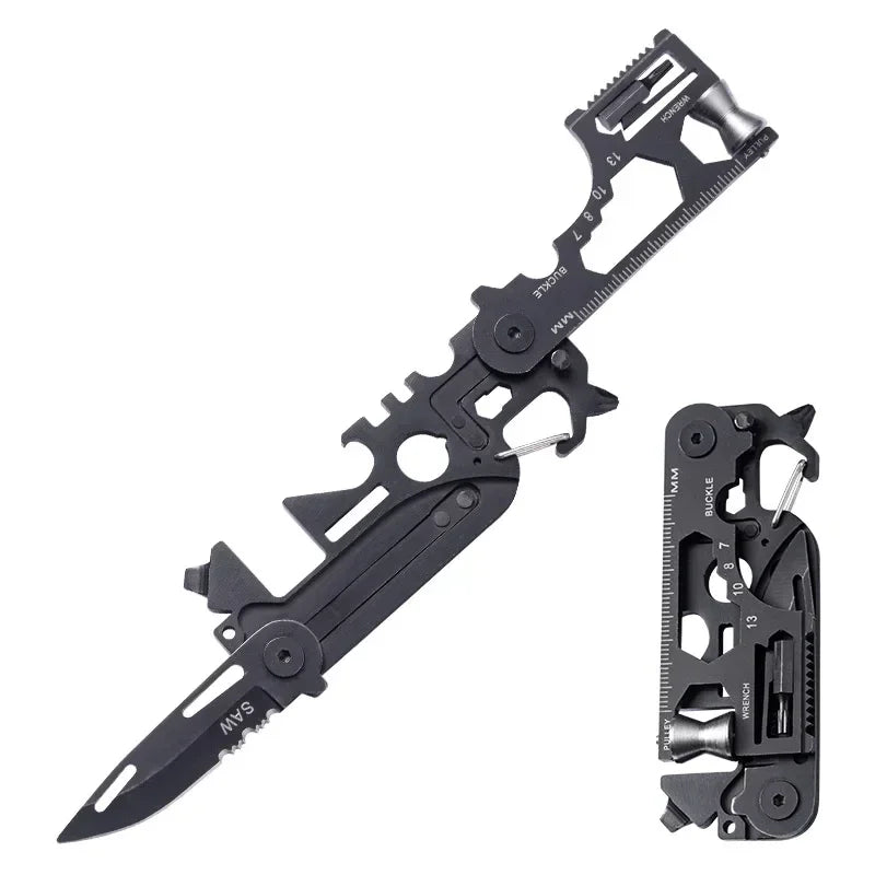 Multifunktionales Outdoor-Werkzeug mit Klappmesser