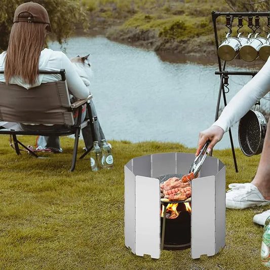 Faltbarer Windschutz für Campingkocher – Leicht & Praktisch – clever-campen Camping & Outdoor Schweiz