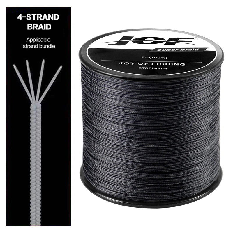 JOF 4-Strang Geflochtene Angelschnur 300M 10-82LB