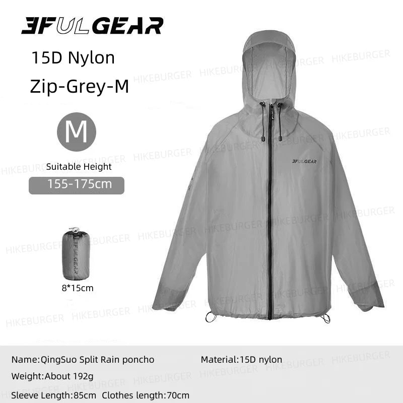 3F UL GEAR QingSuo Spilt Regenponcho - Ultraleicht