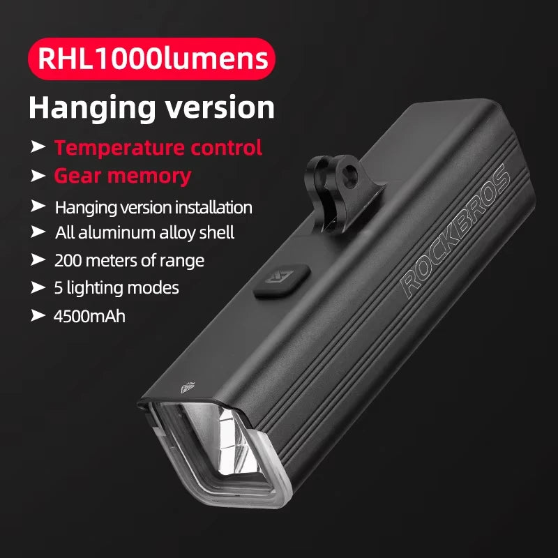 ROCKBROS Fahrradlicht 1500LM Aluminium LED Lampe